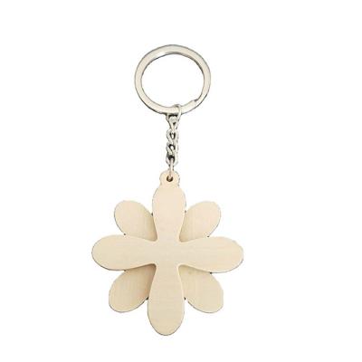 China China Custom Gifts DIY Handmade Key Chain Wooden Key With Key Chain for sale