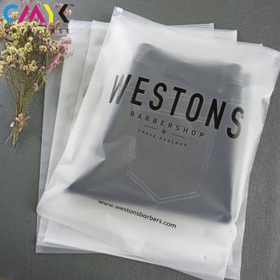 China Disposable professional custom custom made apparel plastic bag printing logo apparel packaging zipper lock plastic bag packaging for sale