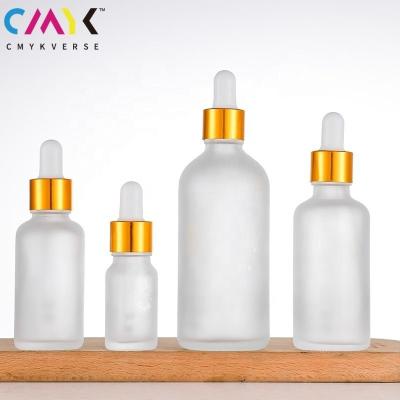 China 2022 Hot Sale Customized Cosmetic Glass Dropper Grade Glass Bottle Cosmetic Packaging 5ml 10ml 15ml 20ml 30ml 50ml 100ml for sale