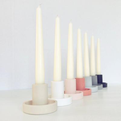 China Home Decoration 7 Colors Candle Holders Concrete Table Decorations Unique Wedding Design Other Candle Lanterns And Ceramic Candle Jars for sale