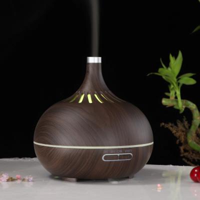 China 2021 Household Wood Grain 500Ml 7 Colors Led Lights Aroma Diffuser Aromatherapy Nebulizer Essential Oil Waterless Diffuser for sale