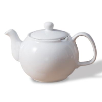 China Viable Custom Wholesale Large White Porcelain Teapot With Lid Chinese Kettle White Ceramic Teapot for sale