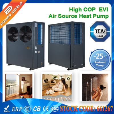 China 380v High COP EVI Scroll Compressor Low Ambient Heat Pump With Galvanized Steel Cabinet for sale