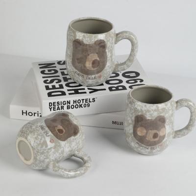 China New Design Ceramic Clean Cute Cartoon Mugs Viable Bear's Family Viable Bear's Family for sale