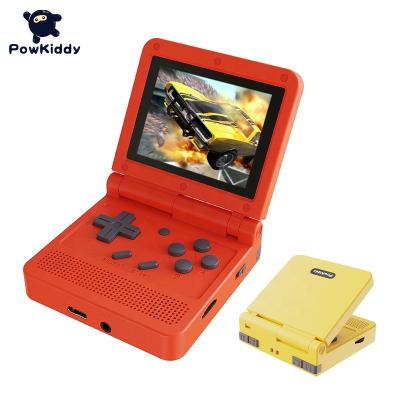 China POWKIDDY v90 3 inch IPS Screen Flip Handheld Console Open System Doubles Children's Gift 3D Game V90 Retro Game Console Simulators 16 New for sale