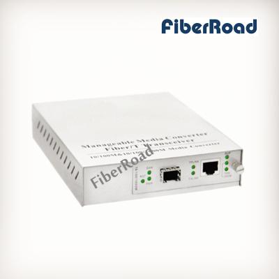 China 10/100/1000M One to One SFP Manageable Media Converter Web Smart Converter for sale