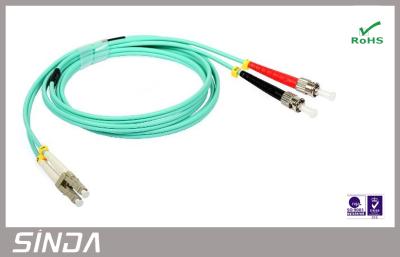 China LC to ST 10G Multimode OM3 Fiber Optic Patch Cable For Network Communications for sale