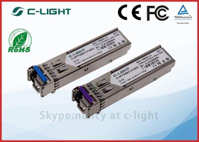 China Compatible LC BIDI Optical Transceiver SFP 1000M 20km CE ISO for sale