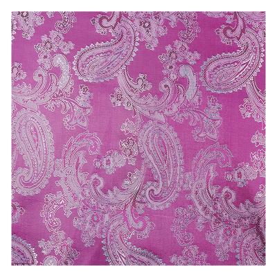 China Anti-Static High Quality Paisley Pattern Taffeta Fabrics Soft Jacquard 100%Polyester Facing Fabric For Garment for sale