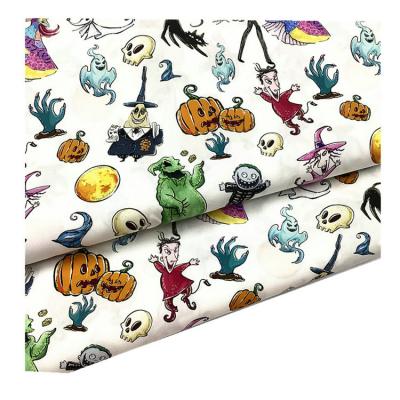 China Anti-Static Promotional Halloween Cloth Digital Printed 100% Cotton Fabric Customized Printed Apparel for sale