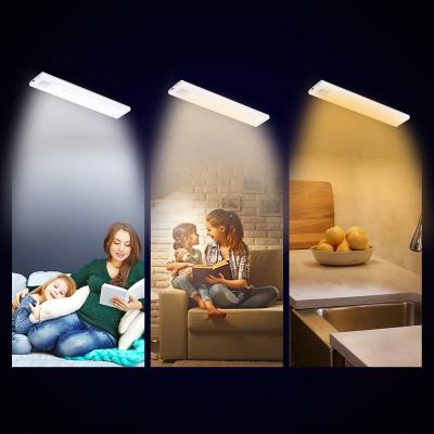 China Modern Led Lamp Without Wire Pir Bedroom Living Room Emergency Power Light With Motion Sensor Battery Led Under Cabinet Lighting for sale