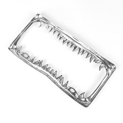 China Manufacture Custom Logo Wholesale Silver Zinc Alloy License Plate Frame Automobile Car Plate Number License Plate Frame for sale