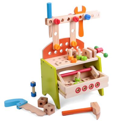 China Flat Wooden Plywood Construction Builder Set DIY Work Bench Toy for sale