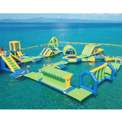 China Water park 2020 new Aqua Inflatable Water Game In Greece floating inflatable sea water park price for sale