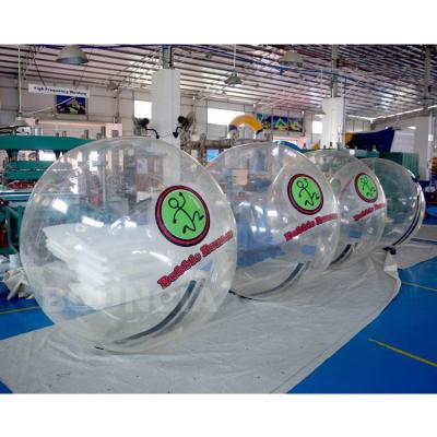 China PVC or TPU inflatable bubble toy ball inflatable water ball with TIZIP zipper for sale for sale