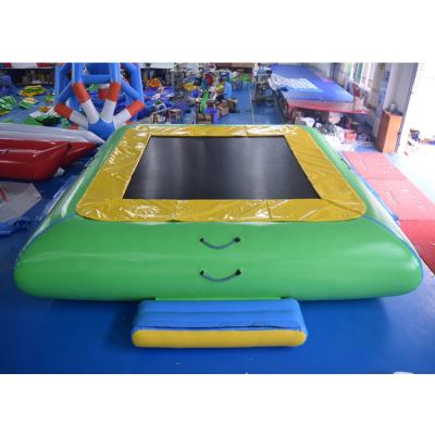 China Cheap Square Saltwater Inflatable Trampoline With Spring Structure 6m *6m for sale