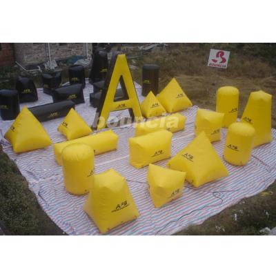 China Outdoor Sports Games Durable PVC Tarpaulin Inflatable Paintball Bunker Set For Outdoor Sports for sale