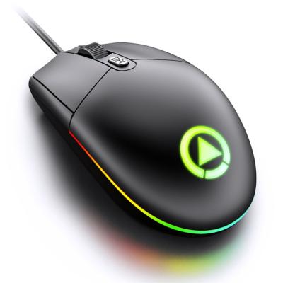 China Mini Computer Accessories USB Wired PC Mouse Optical Backlit 1600 DPI Gaming Silent 3D Mouse for sale