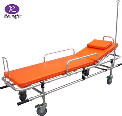 China Hospital Trolley Roundfin China Manufacturer Wholesale Fixed Folding Medical Ambulance Stretcher for sale