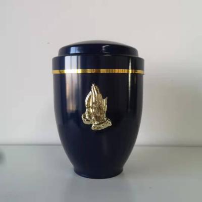 China Arabic Metal Burial Keepsake Urns Biodegradable Biodegradable Cremation Memorial Good Quality ROUNDFIN Style Human Ashes for sale