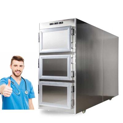 China Hospital 3 Layers 201/304 Stainless Steel Factory Supply Medical Undertakers Mortuary Corpses Freezer for sale