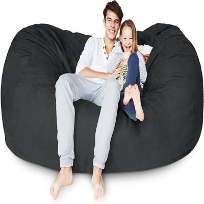 China Removable Luxury Foam Filled Bean Bag Chair Cover Ideal Furniture For Living Room Machine Washable Large Bean Bag for sale