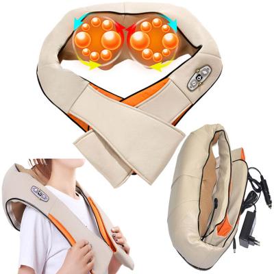 China Body Belt Lower Back Massager U Shape Body Electric Massager Infrared Heated Back Neck Shiatsu Shoulder Massager for sale