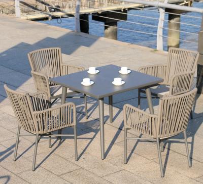 China Modern Wholesale Outdoor Restaurant Table Rope Chairs Modern Furniture Luxury for sale