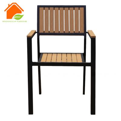 China Hotel Outdoor Rustproof/Rainproof/Anti-UV Plastic Wooden Restaurant Bar Chair Cafe Furniture for sale