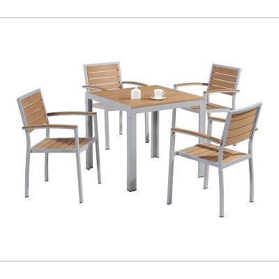 China (Other) Adjustable Plastic Wood Table Chair Sets Modern Dining Room Furniture for sale