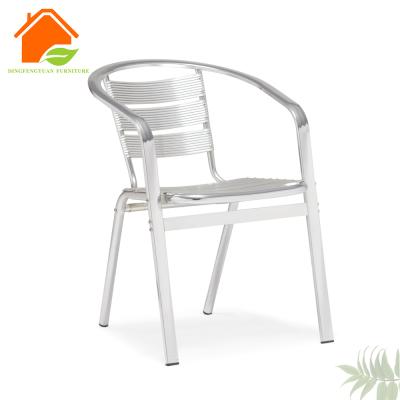 China Modern Aluminum Outdoor Lounge Chair for Courtyard/Garden/Balcony/Bar Garden/Cafe/Bistros/Restaurant/Hotel etc Armchair for sale