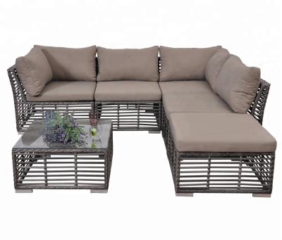 China Modern Outdoor Furniture Rattan Synthetic Corner Sofa Set Garden Sofa Chair for sale