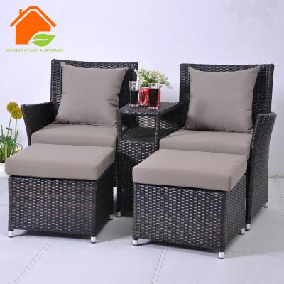 China Aluminum hotel/restaurant/cafe/garden rattan furniture bar/courtyard/garden/balcony etc. a table chair 2 for sale