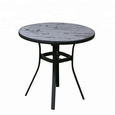 China Rustic Resin Restaurant Rustic/Rainproof/Anti-UV Retro Table Small Round Swivel Wooden Coffee Table for sale