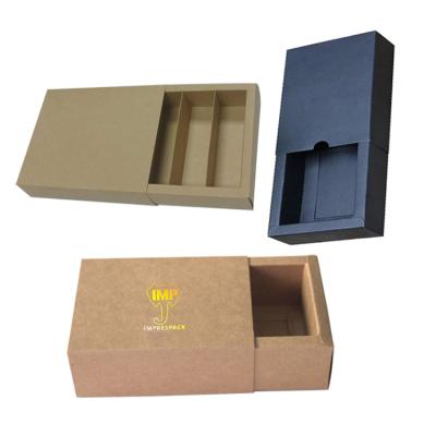 China 2020 Custom Eco Friendly Recyclable Kraft Paper Sleeve Soap Paper Folding Drawer Brown Gift Box Handmade for sale