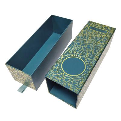 China 2020 Recycled Materials Gold Foil Luxury Custom Drawer Reed Packaging Box for sale