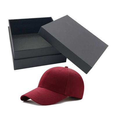 China 2020 Handmade Hat Packing Snapback Baseball Hat Black Matte Gift Packaging Boxes for sale