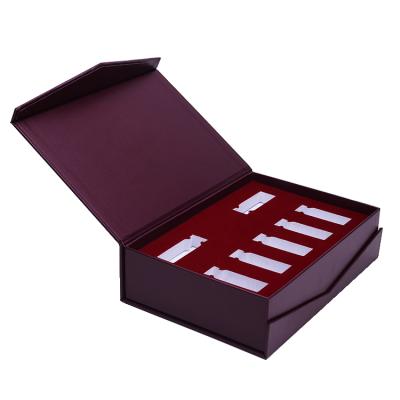 China Handmade luxury foam insert magnet cosmetic packaging paper box for beauty care products for sale