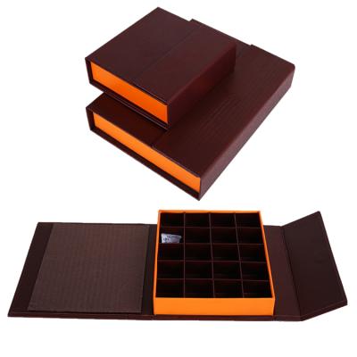 China Recycled Materials With Cardboard Divider Stain Chocolate Packaging Box UV Treatment Luxury for sale