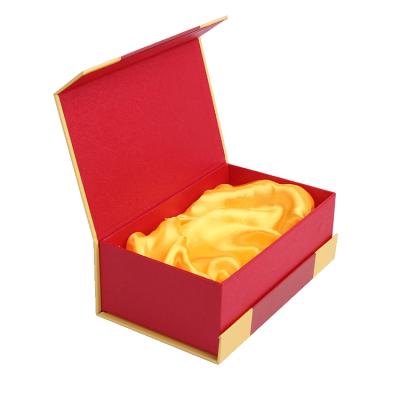 China 2020 Handmade Custom Design Luxury Rigid Paper Gift Healthcare Products Packaging Box With Satin for sale