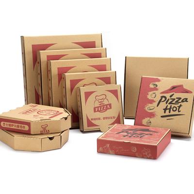 China OEM handmade custom printed paper pizza box carton rectangular biodegradable cheap corrugated pizza box with handle for sale