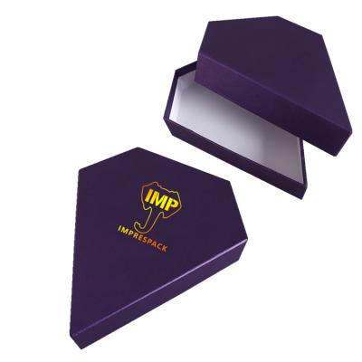 China Recycled Materials Jewelry Storage Gift Diamond Shaped Earring Packaging Box for sale