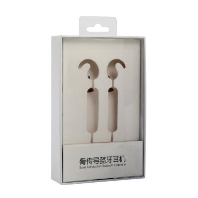 China Handmade Eco-Friendly Paper With Clear PVC Cover Earphone Electronic Earphone Hanging Packaging Box for sale