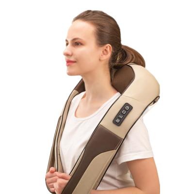 China Shiatsu Body and Neck Shoulder Tap Massager with Heat Tissue Deep Kneading Massage for Muscles Pain Relief Relax for sale