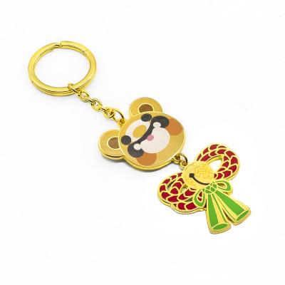 China Worldwide original design genshin effect metal key ring imitation enamel pendant key chain for sale