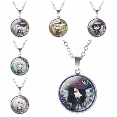 China Latest design FASHIONABLE anime Elaina's Fashion Glass Pendant Chain Necklace for sale