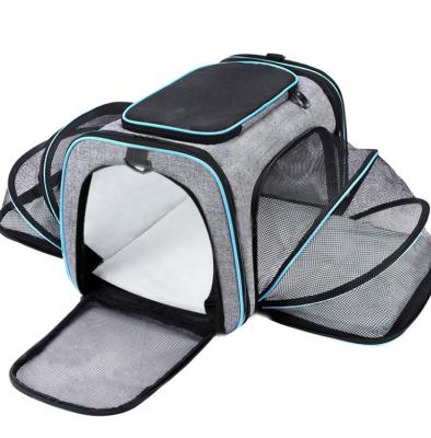 China Foldable and Expandable Pet Cat Cage Cat Backpack Portable Extinguishing Stored Pet Bag Breathable Cat Backpack for sale