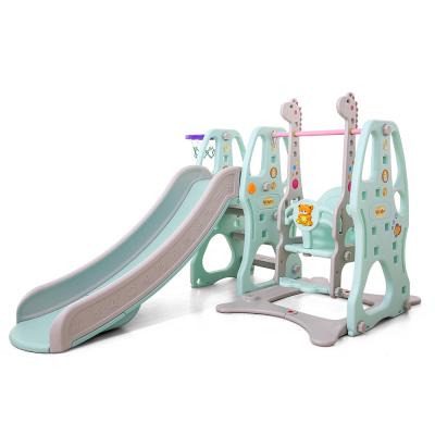 China 2-10 Years Updated Safety Room Indoor Children Baby Child Swing Slide Plastic Set for sale