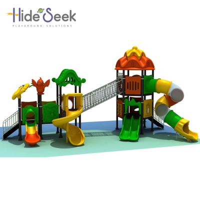 China Jungle Theme Outdoor Playground Plastic Kids Play Outdoor Playground Outdoor Slide Set For Kids for sale