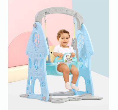 China 2-10 Years Updated Indoor Home Toddler Mini Kids Playground Plastic Baby Swing Set for sale